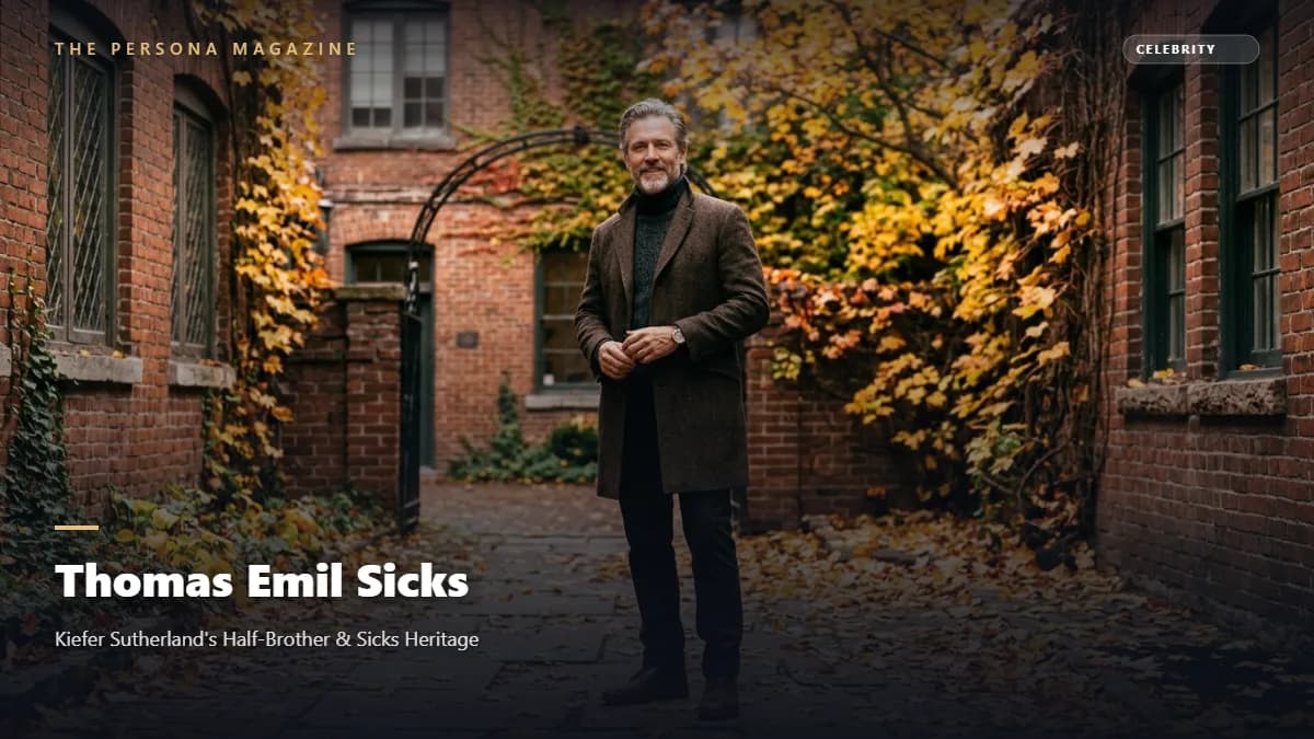 Thomas Emil Sicks in an autumn Canadian architecture setting