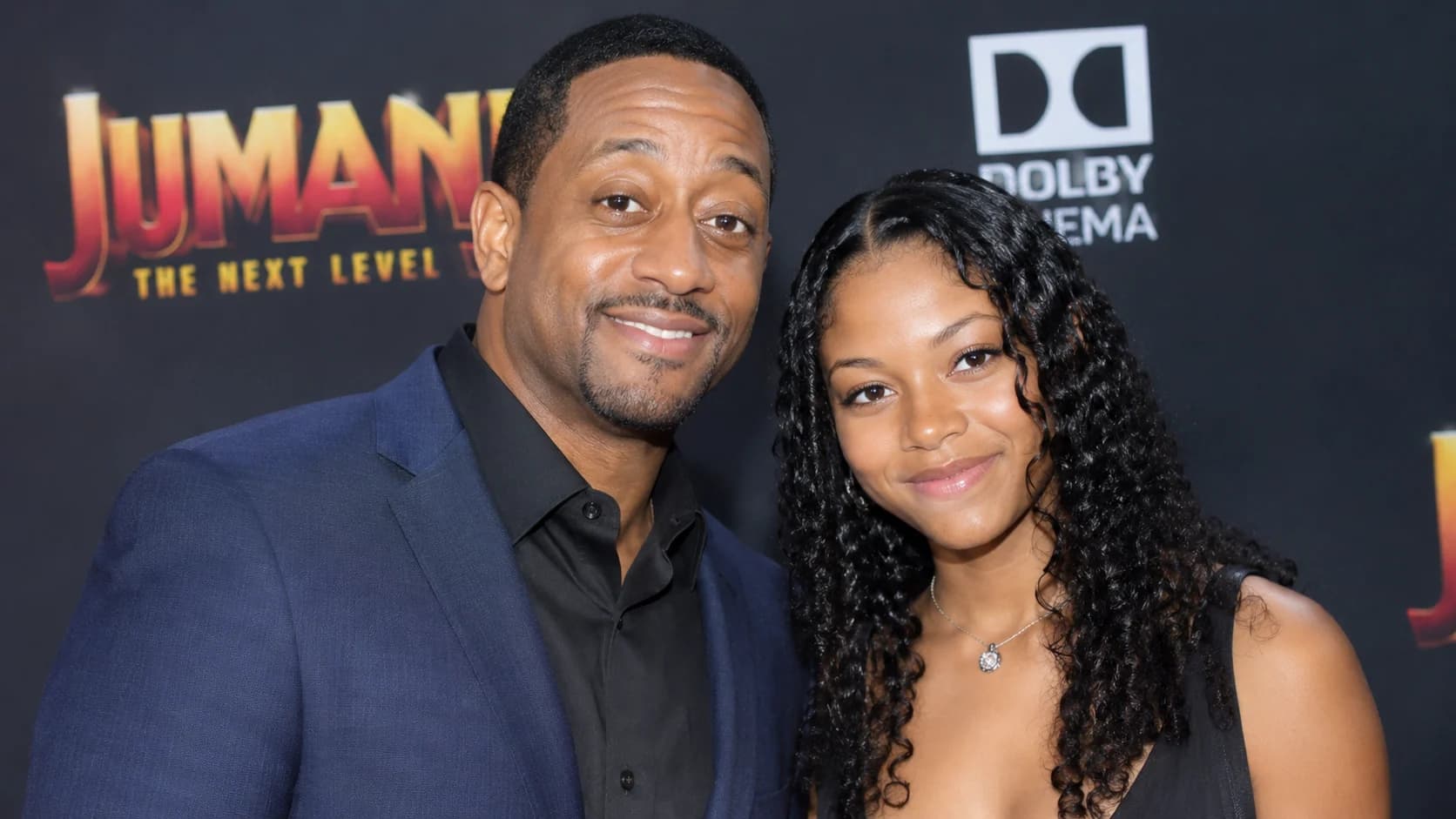 Jaleel White with his daughter Samaya White at the Jumanji: The Next Level movie premiere in 2019.