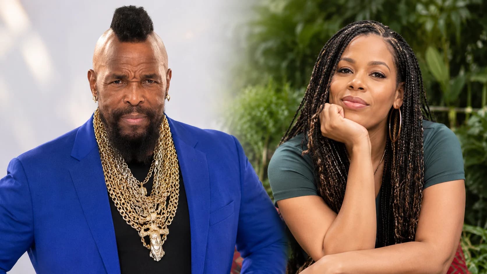 Mr. T and his daughter Erica Nicole Clark, the stand-up comedian known for sharing stories about growing up with her famous father.