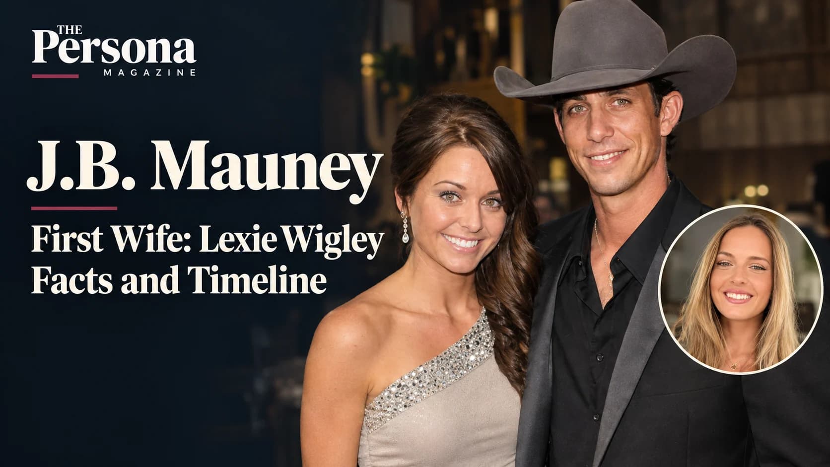 J.B. Mauney and his first wife, Lexie Wigley, in a portrait highlighting their relationship and marriage timeline.