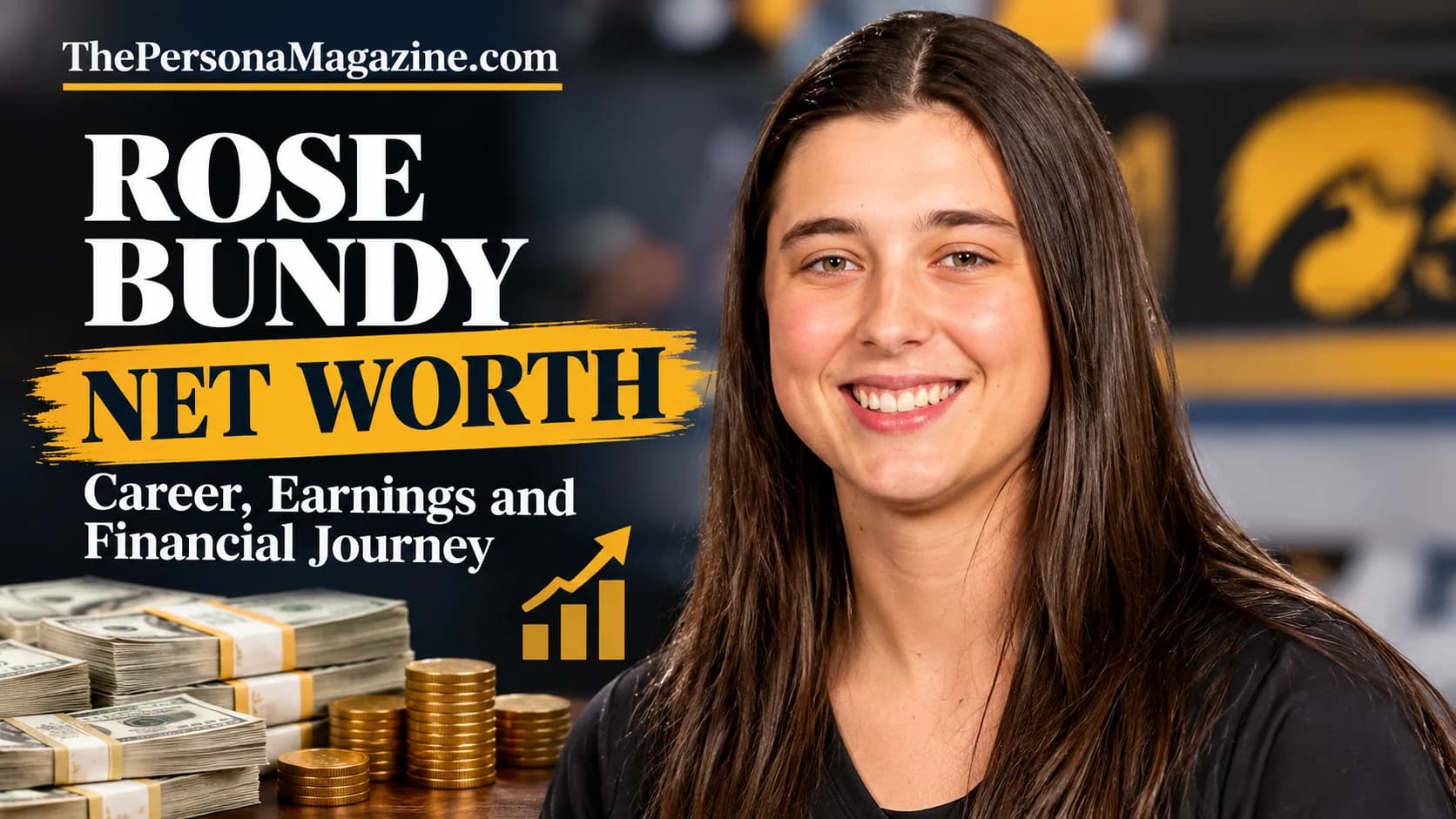 Rose Bundy featured in an editorial image for an article exploring her background, financial history, and reported net worth.